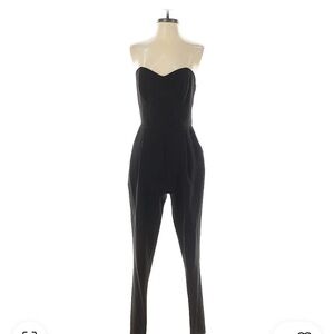 Adelyn Rae Black Strapless Jumpsuit